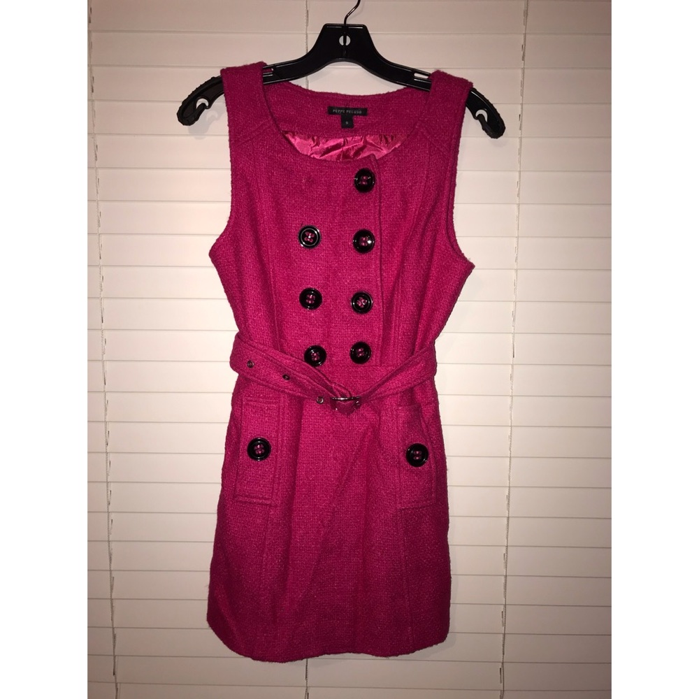 Double Breasted Tweed Mini Dress